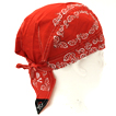 バンダナキャップ Skull Red Paisley