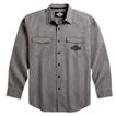 Long Sleeve Heathered Woven Shirt