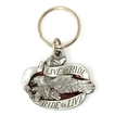 Pewter Compact Keychains EAGLE RED