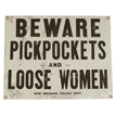 Porcelain Signs Pickpockets