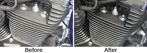 エンジンクリーナー使用前と後の比較画像