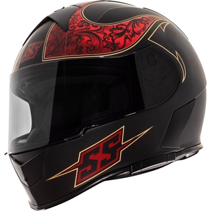SS900 Scrolls Helmet MatteBlack/Red