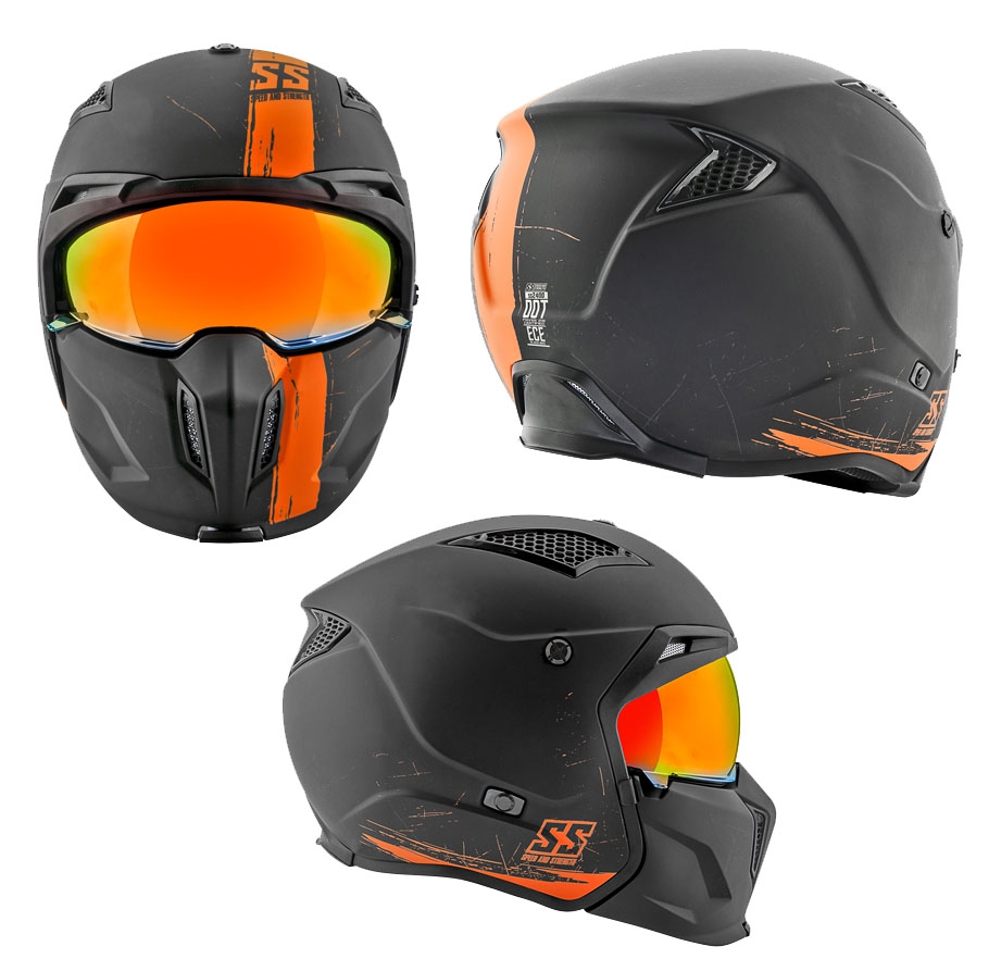 SS2400 Tough As Nails Helmet -Black Orange- SPEED AND STRENGTH(スピードアンドストレングス)  | ハーレーパーツ通販のアンバーピース