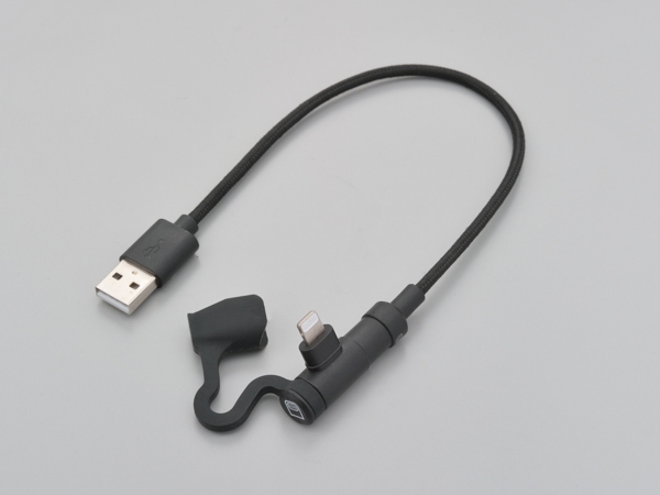 バイク用USB充電ケーブル Type-A to Lightning L型 - DAYTONA