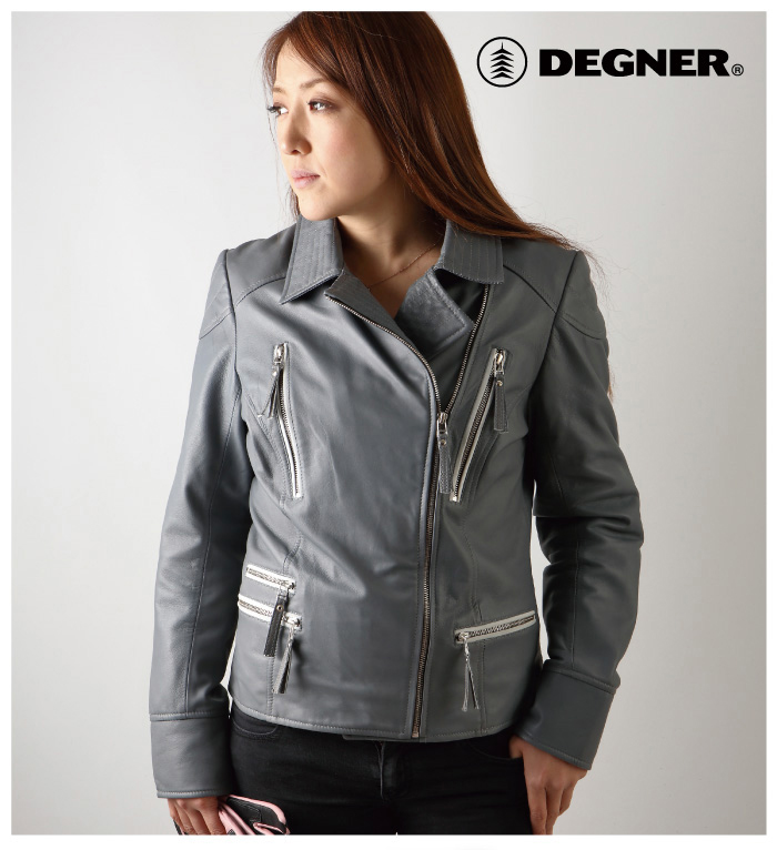 WOMAN'S レザージャケット グレー DEGNER(デグナー) | ハーレーパーツ 