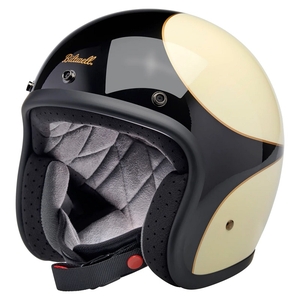 BONANZA ジェットヘルメット - SCALLOP GLOSS VINTAGE WHITE / GLOSS BLACK