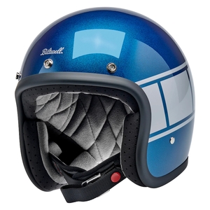 BONANZA ジェットヘルメット - HOLESHOT METALLIC BLUE/SILVER