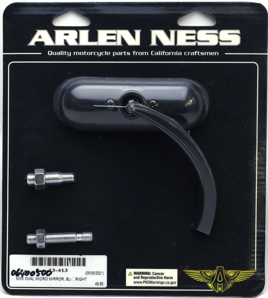 MICRO ミニオーバルミラー Arlen Ness(アレンネス)  ハーレーパーツ通販のアンバーピース