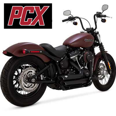 【PCX搭載】VANCE＆HINES ショートショット スタッガード ブラック