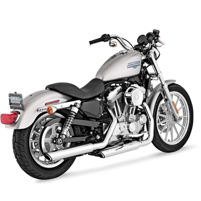 VANCE＆HINES ツインスラッシュ スリップオンマフラー クローム