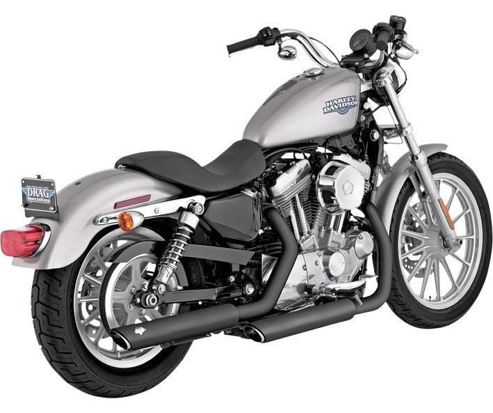 VANCE＆HINES ツインスラッシュ スリップオンマフラー ブラック