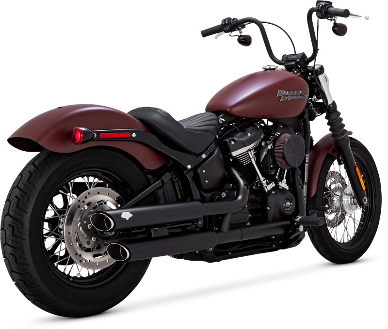 VANCE＆HINES ツインスラッシュ スリップオンマフラー ブラック