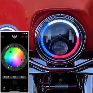 ProGLOW 7” LED COLOR-CHANGING HALO ヘッドライト