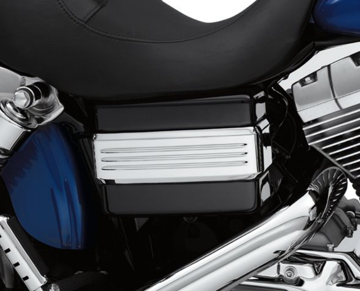 66439-07 クローム・バッテリーカバーバンドHarley Davidson(ハーレー
