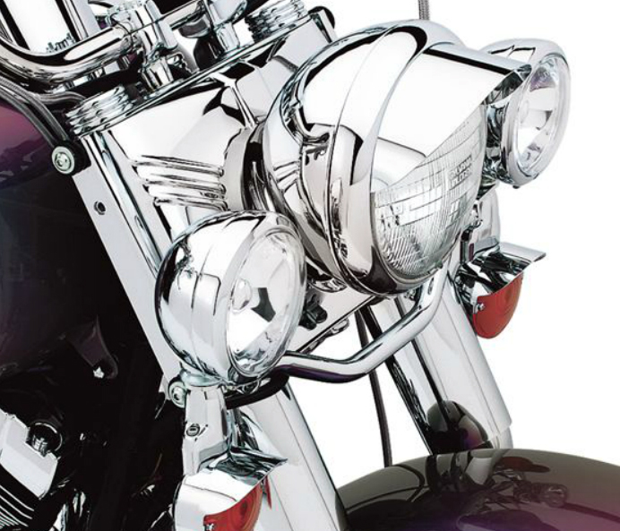 67752-77T/67750-88T クラシッククローム・ヘッドライトバイザーHarley ...