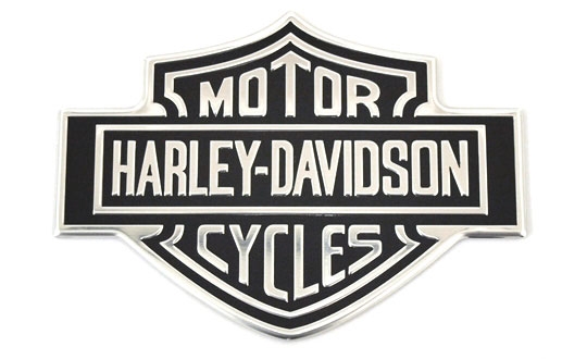 90971-79 ネームプレート・バー&シールドロゴ・ブラックHarley