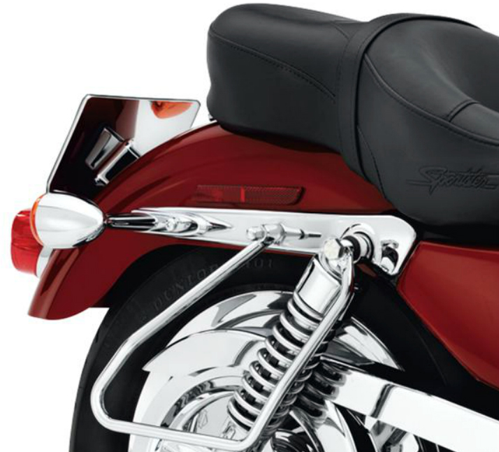 91017-10/90589-91D クローム・サドルバッグサポートHarley Davidson