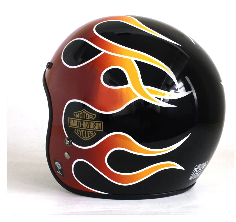 98209-18VXM/98209-18VXL/98209-18VXXL/98209-18VX2XL Retro Flame B01 3/4 Helmet Harley Davidson(ハーレーダビッドソン) | ハーレーパーツ通販のアンバーピース