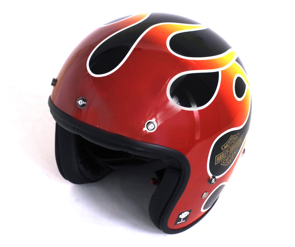 98209-18VXM/98209-18VXL/98209-18VXXL/98209-18VX2XL Retro Flame B01 3/4 Helmet Harley Davidson(ハーレーダビッドソン) | ハーレーパーツ通販のアンバーピース