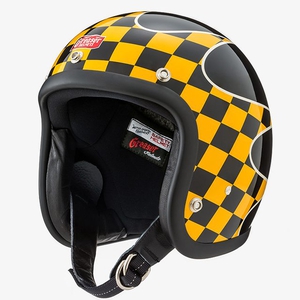 “CHECKER” ジェットヘルメット ブラック