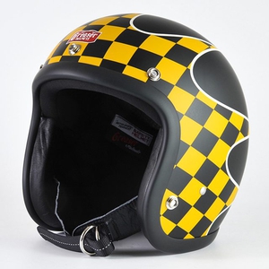 “CHECKER” ジェットヘルメット マットブラック