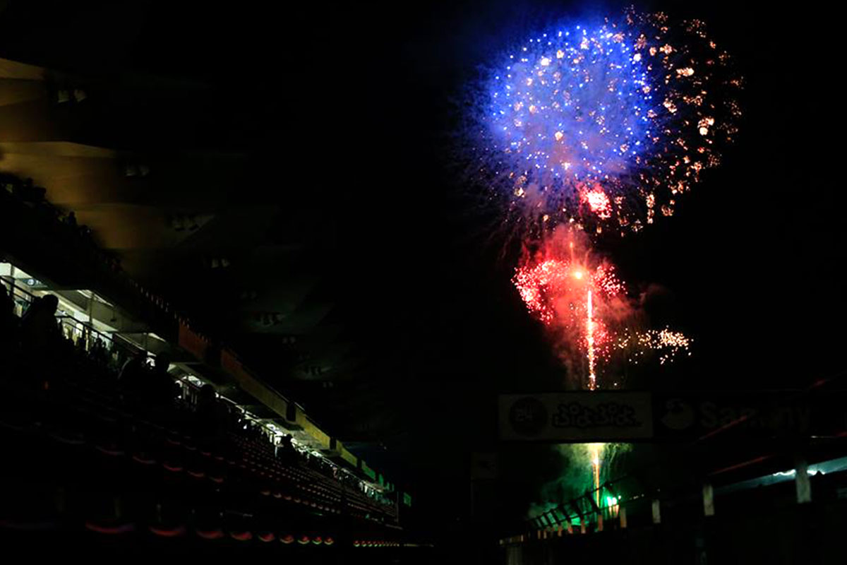 夜空を飾るフィナーレの花火「BLUE SKY FIRE WORKS」