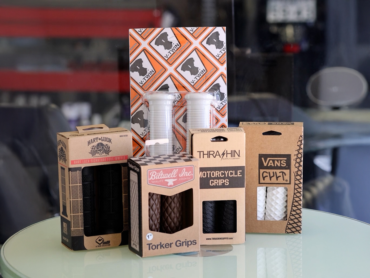 並んだラバーグリップ