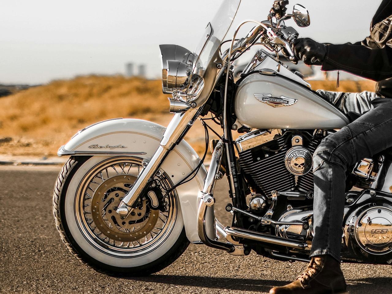 ディスクブレーキ装備のハーレー