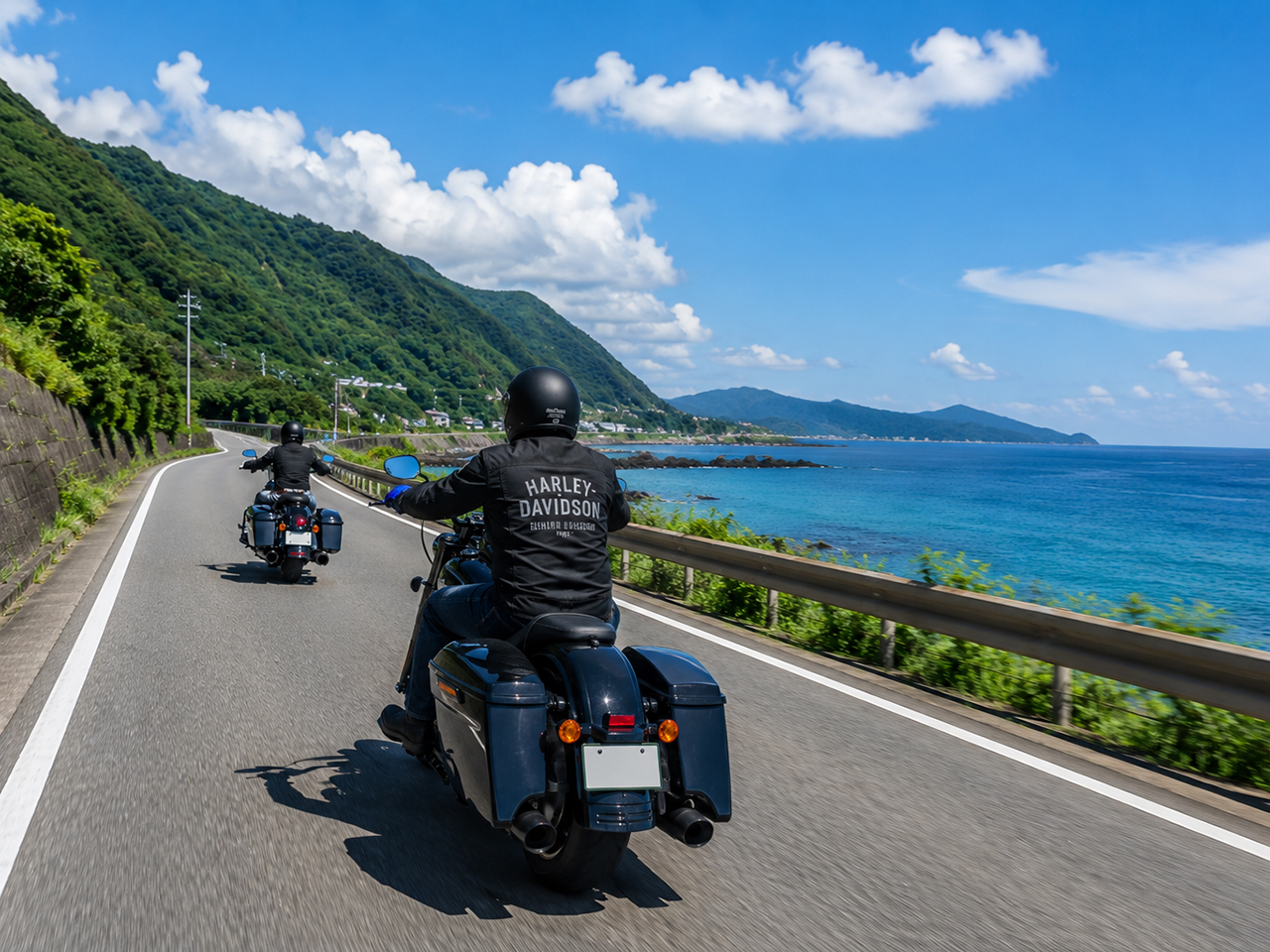 夏のツーリング風景