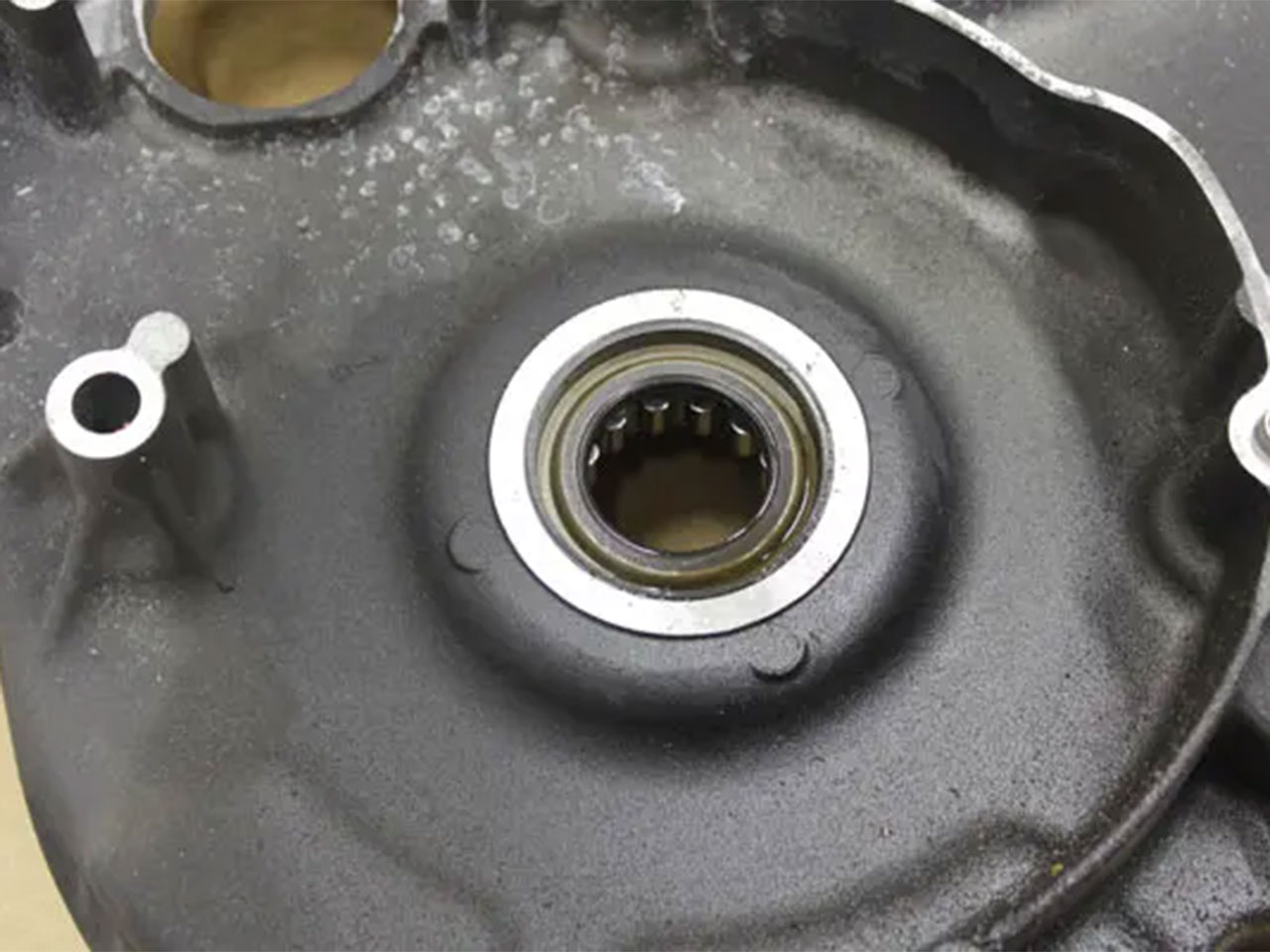 ケースにオイルの付着