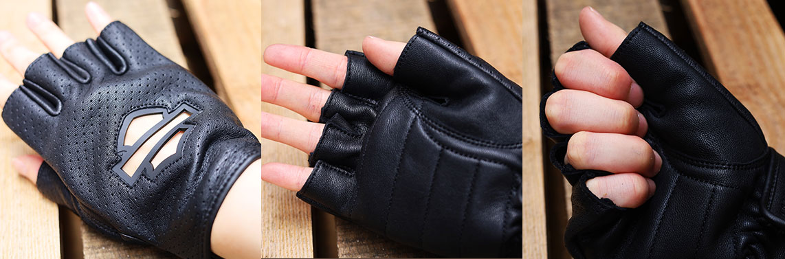 Men's Smokeshow Fingerless Mixed Media Gloveの詳細