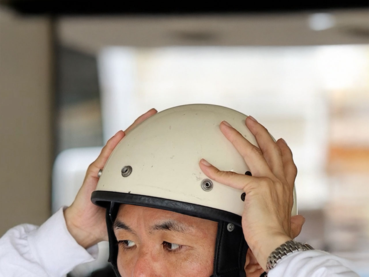 ぶかぶかなヘルメット