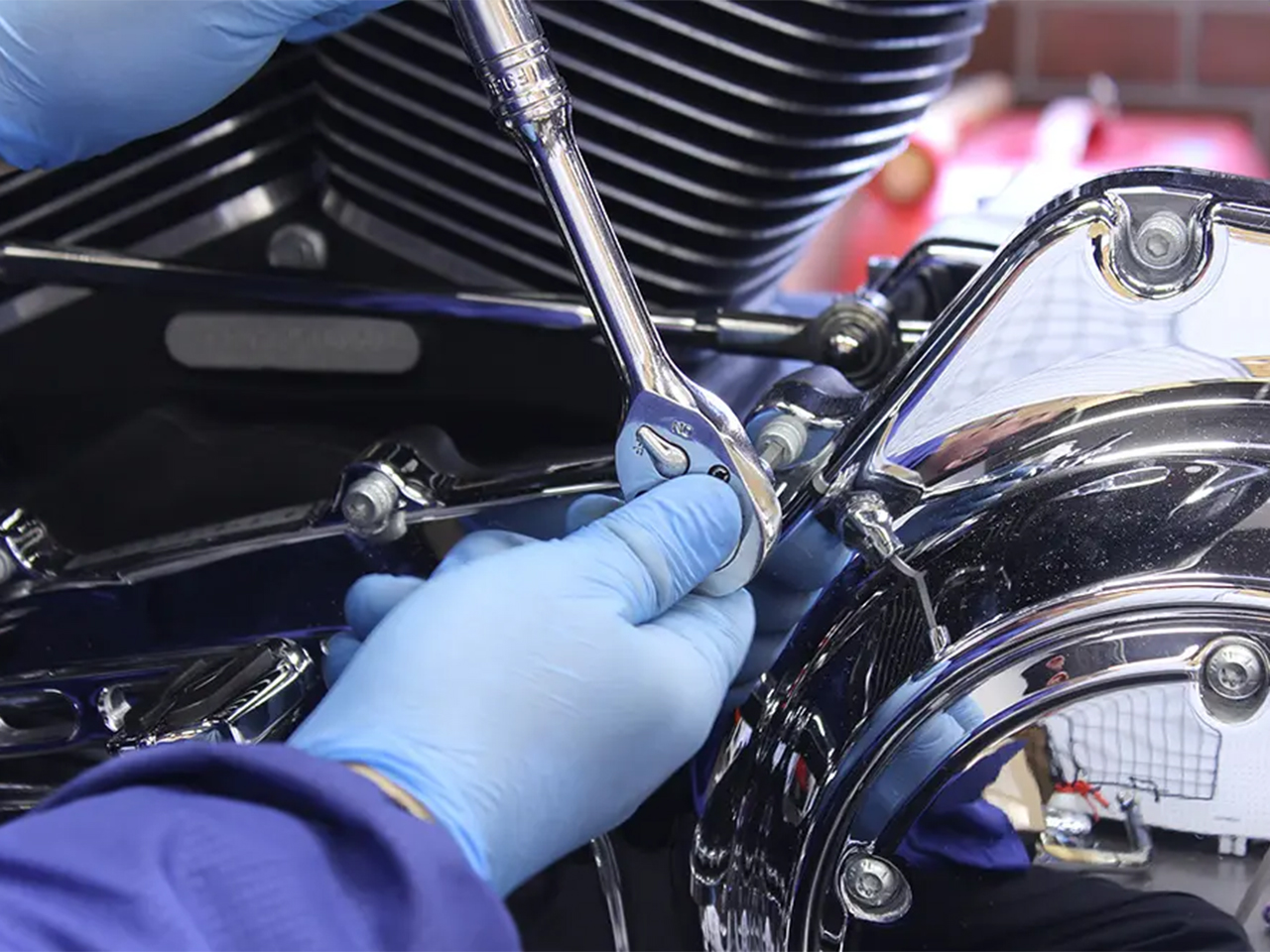 シフターアームブラケットの装着