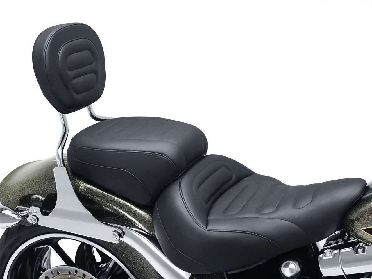 低いハンドルをつけたハーレー