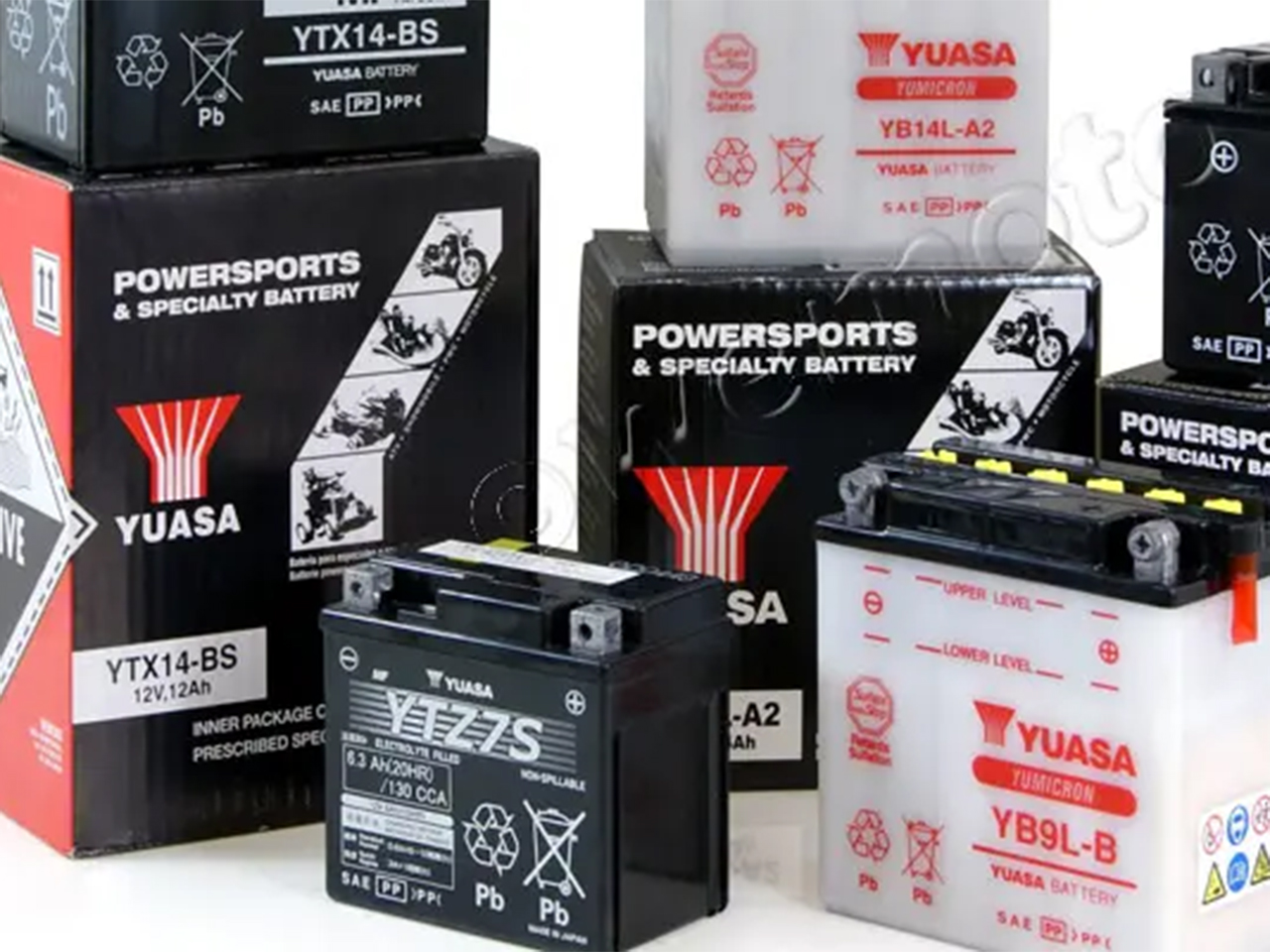 YUASAバッテリー並び